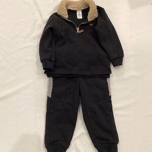 Carter's Black and Tan Kids Jogger Set